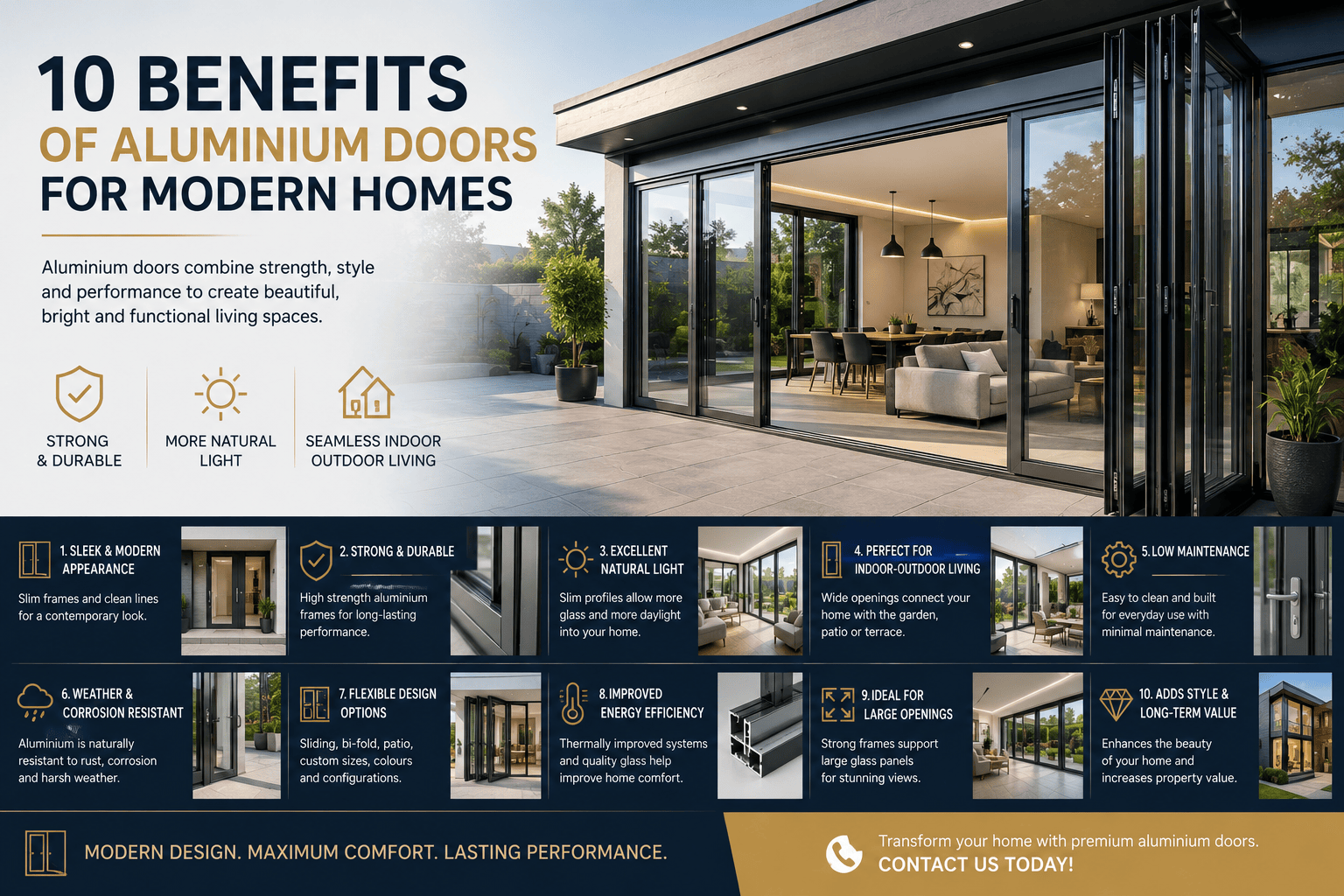 10 Benefits of Aluminium Doors for Modern Homes