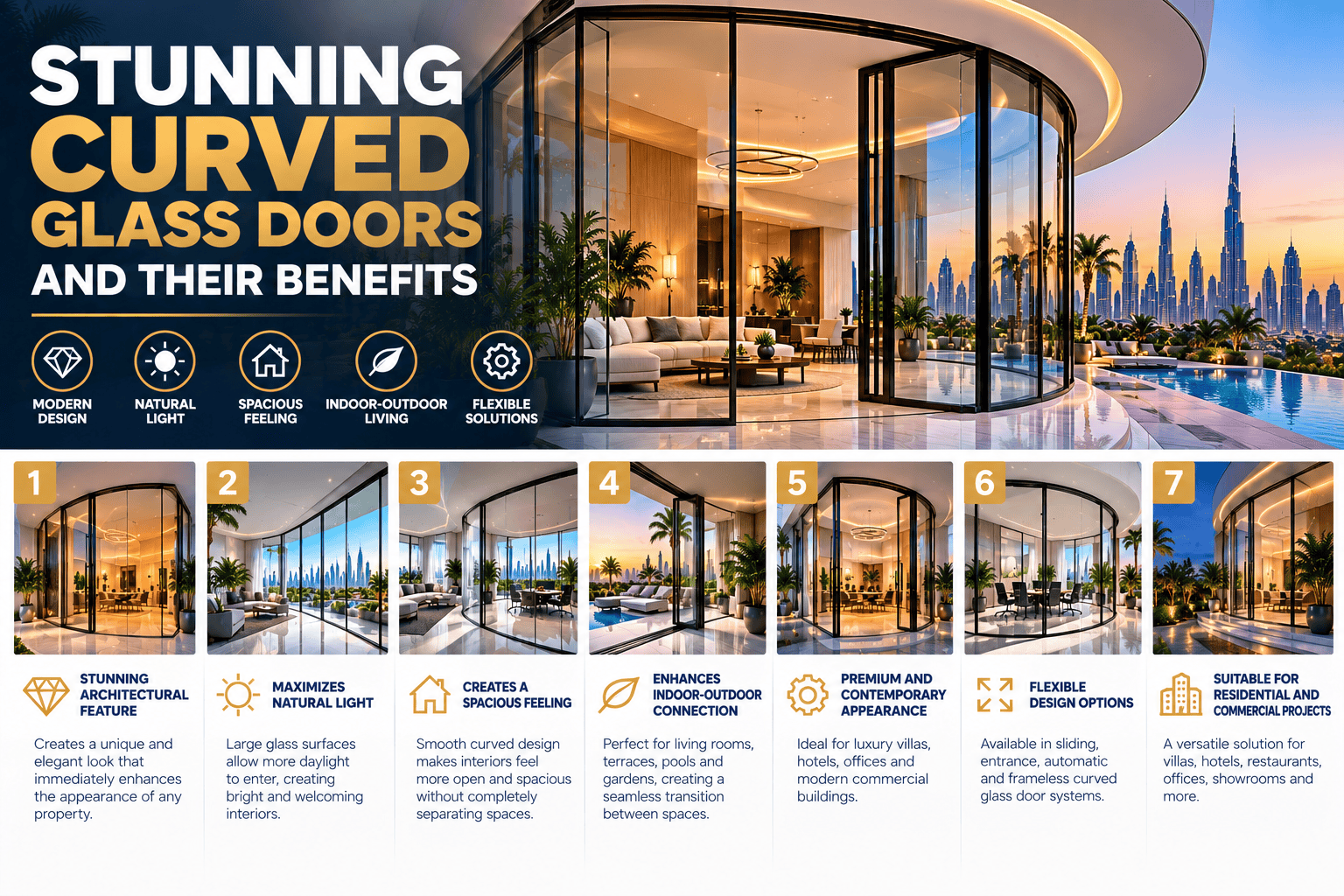 Stunning Curved Glass Doors and Their Benefits