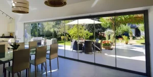 Frameless glass doors